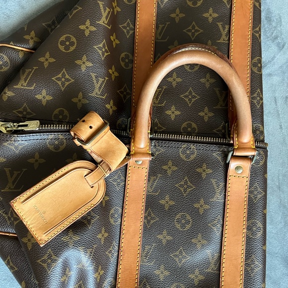 LOUIS VUITTON Monogram Keepall 55 Boston Bag M41424 LV Auth 44552 - Picture 7 of 16